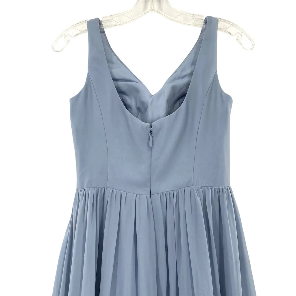Azazie Keyla Twilight A-Line V-Neck Pleated Chiffon Dress Bridesmaid - Image 5