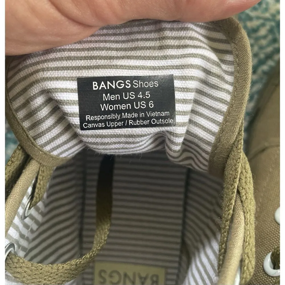 BANGS High Top Sneakers. Men’s 4.5/Women’s 6. Old Pine/Olive Green Lace Up. - Image 4