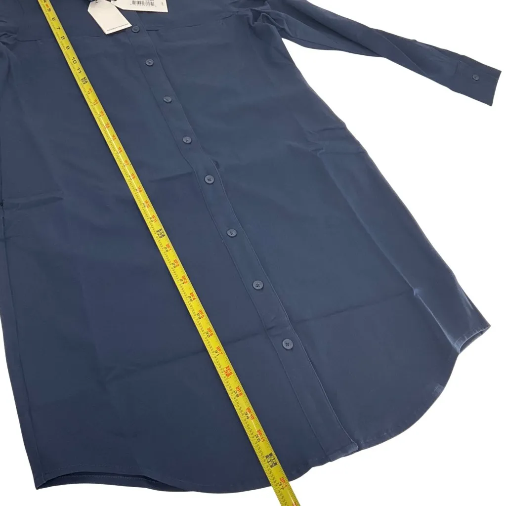 Universal Standard Navy Blue Long Sleeve Button-Down Shirt utility dress  4XS 00 - Image 6