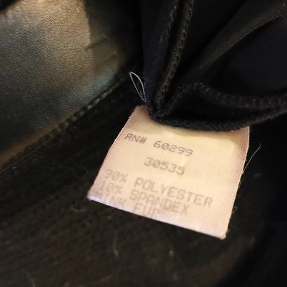 Black Velvet Blouse Jacket Top Chetta B NYC Real Mink Fur Cuff Crossover - Image 9