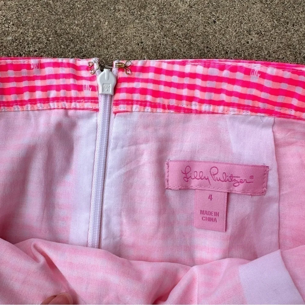 Lilly Pulitzer Thyme Scallop Peplum Gingham Skirt - Image 3