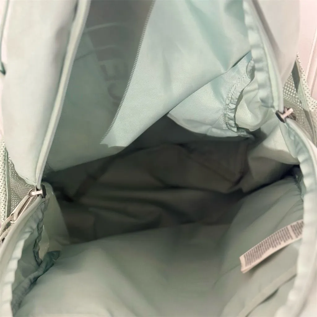 The North Face Jester Backpack Green Burgundy Logo Laptop School Hiking Bag - Image 10