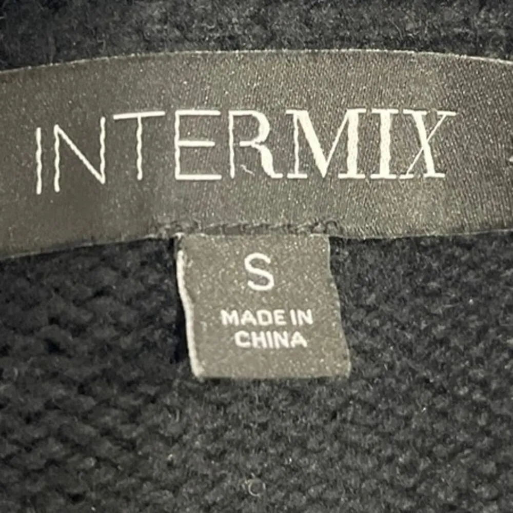 Intermix Women's Black Wool Cashmere Knit Long Sleeve Pullover Sweater Top Sz S - Image 3