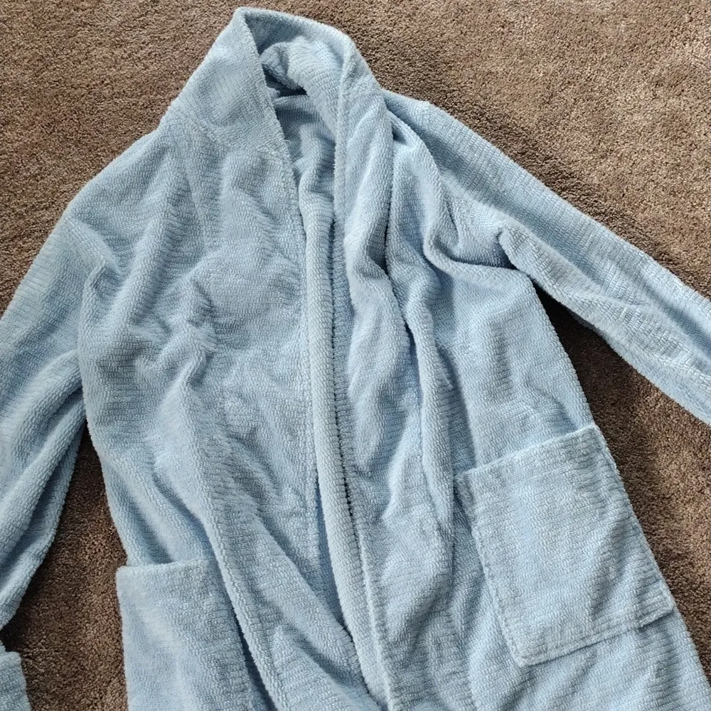 Lands' End Terry Blue Robe SIZE XS - Image 2