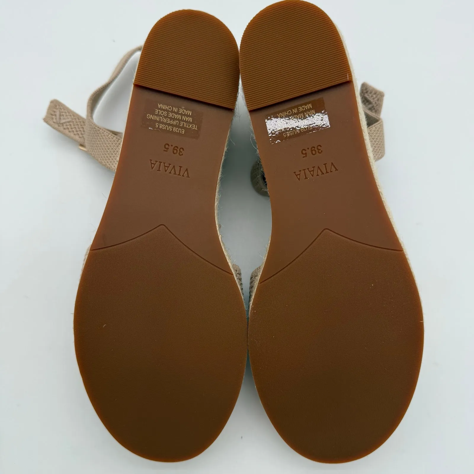 Vivaia Sally Pro Wedge Sandals Old Money Casual Knit Platform Comfort Almond 8.5 - Image 7