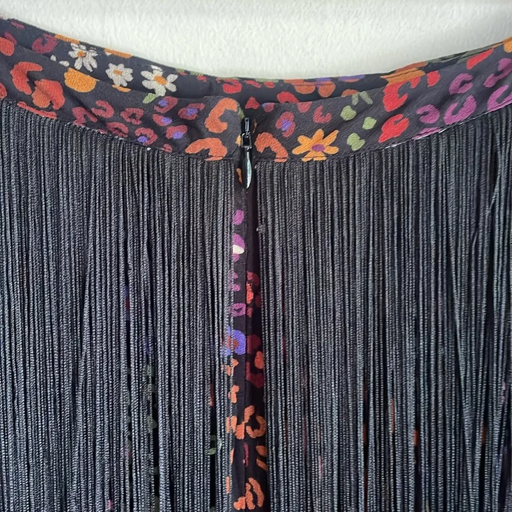 Farm Rio Wild Mix Mixed-Print Fringe Midi Skirt - Image 11