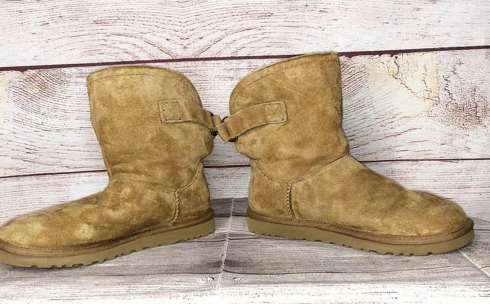 UGG Chestnut Remora Buckle Short Boots Size 6 - Image 10
