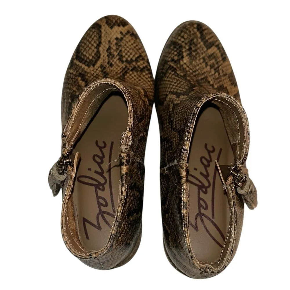 Zodiac Brown & Tan Snake Multi Ankle Boots(6M) - Image 10