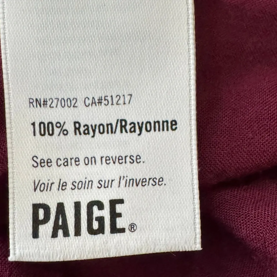 Paige Carmine Off the Shoulder Mini Dress Size L in Wine Tasting Ditsy Floral - Image 12