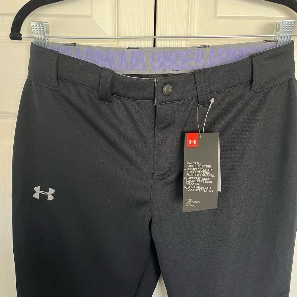 Under Armour NWT Women’s  Black Softball Fitted Pants Size S - Image 2