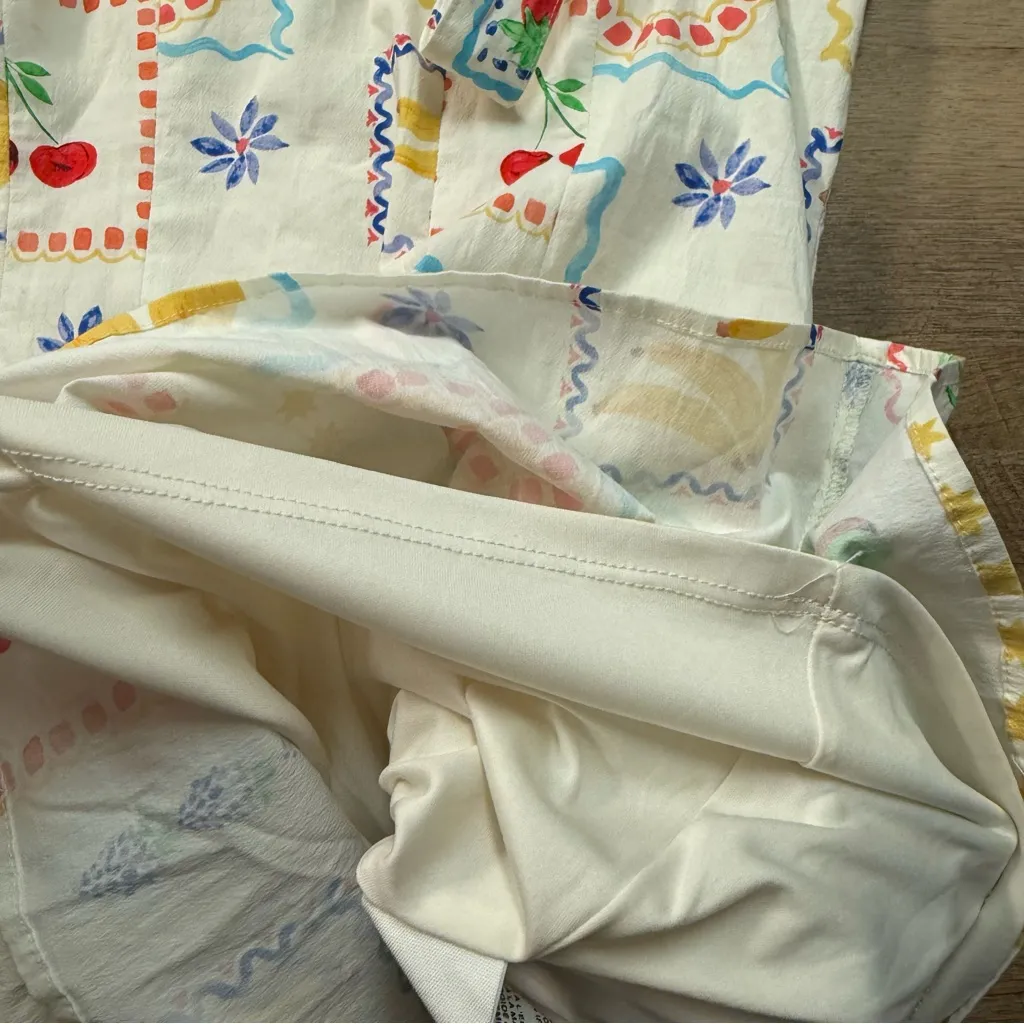 NWT Avec Les Filles Women's Cotton Fruit-Print Flared Mini Dress Women’s Size 14 - Image 8