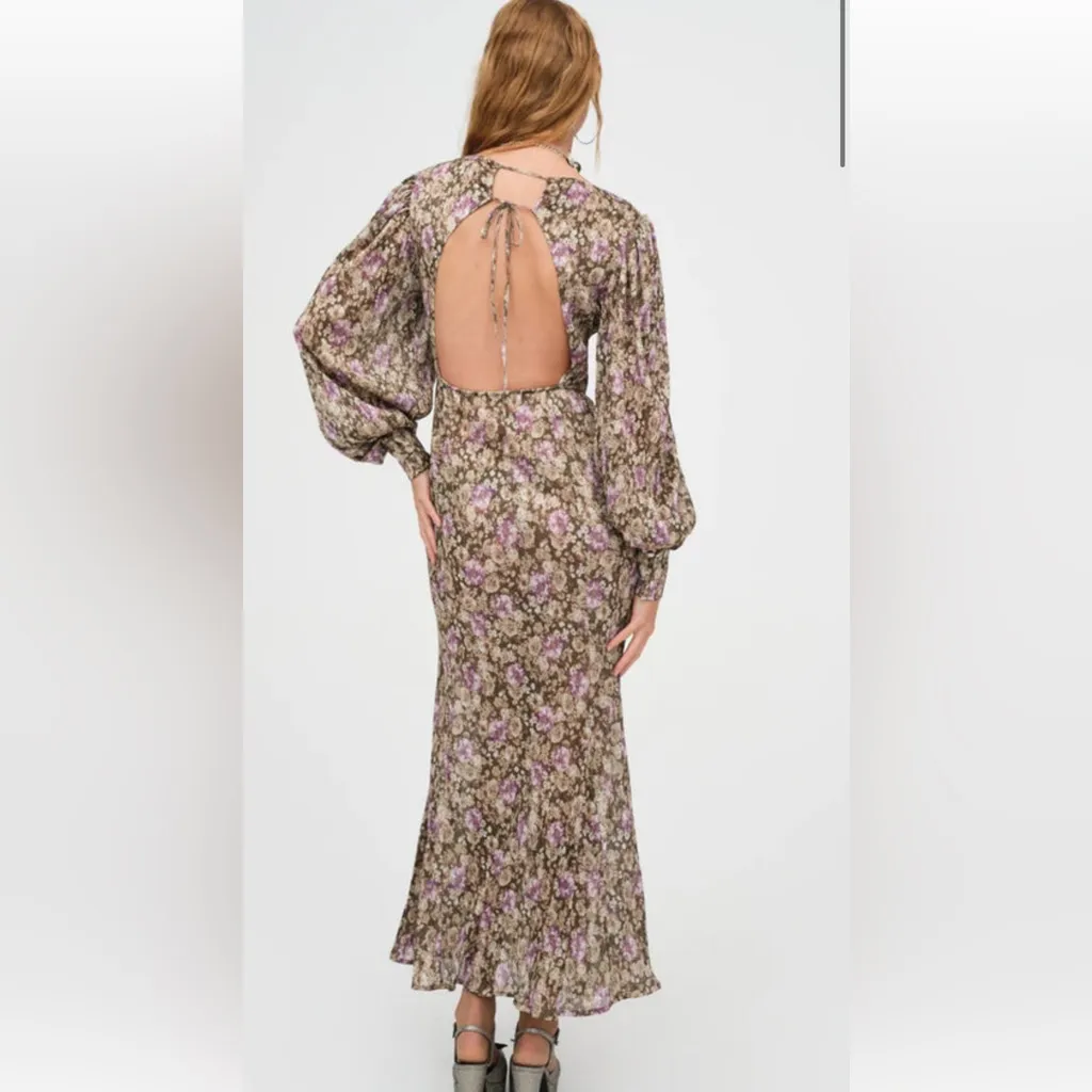 For Love and Lemons maxi dress NWT oversized sheer sleeves - Image 2