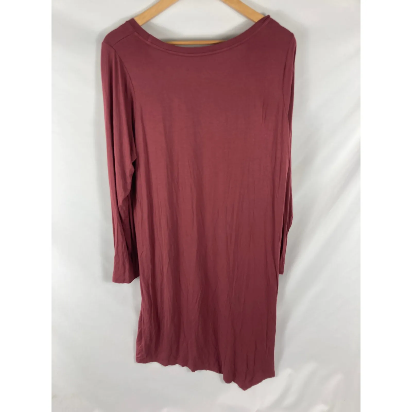 LOGO Lori Goldstein Mauve Long Sleeve Tunic Dress Size 1X - Image 4