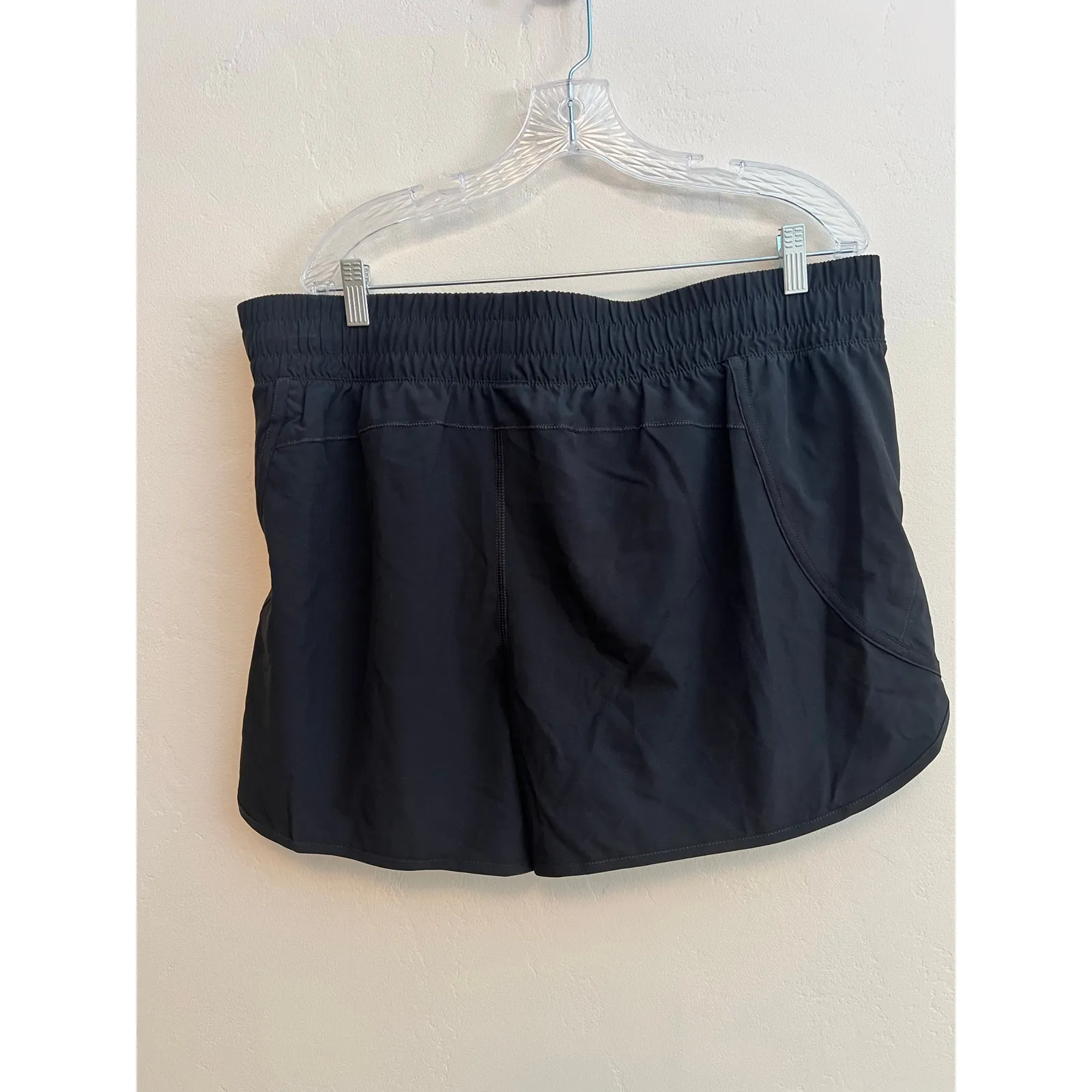 Avia Women's Plus Size Running Shorts with Bike Liner Solid Black Size XXL (20) - Image 3