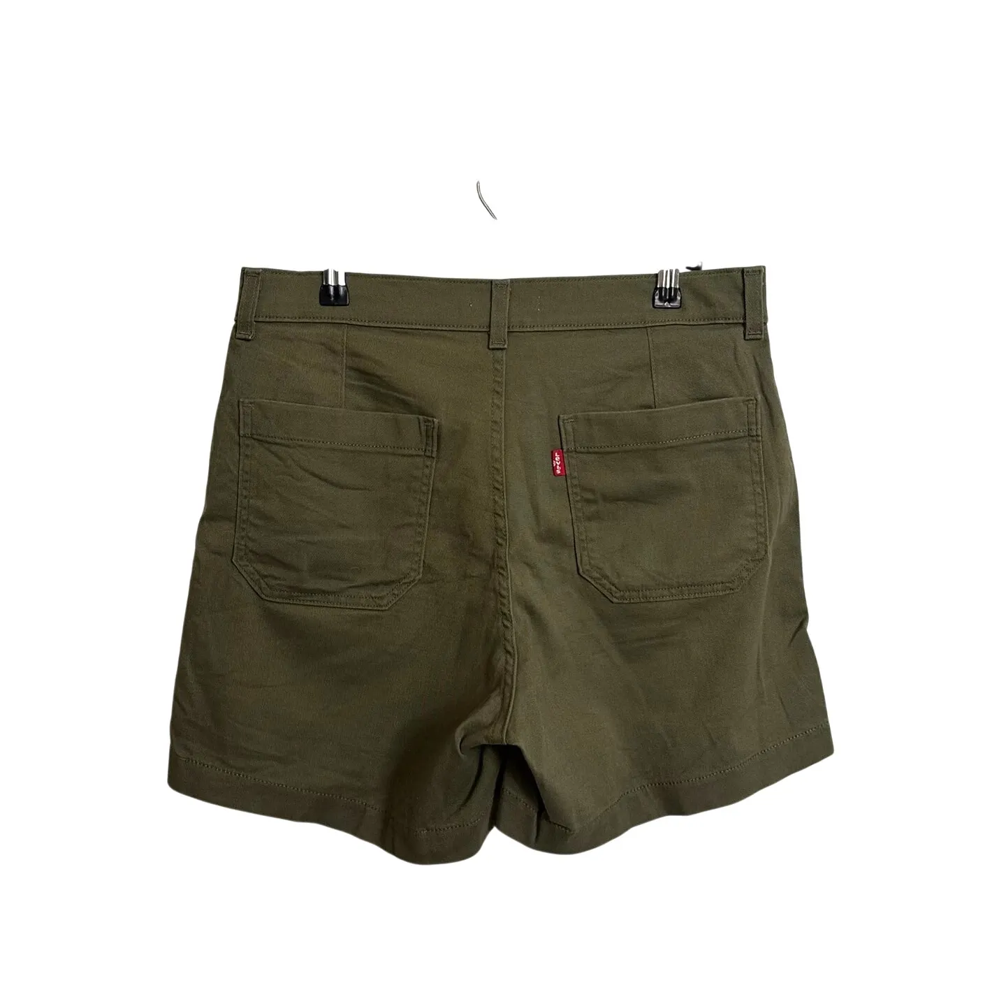 Levi's Utility Shorts Womens Size 28 Olive Green Mid-Rise Stretch Cotton Twill - Image 2