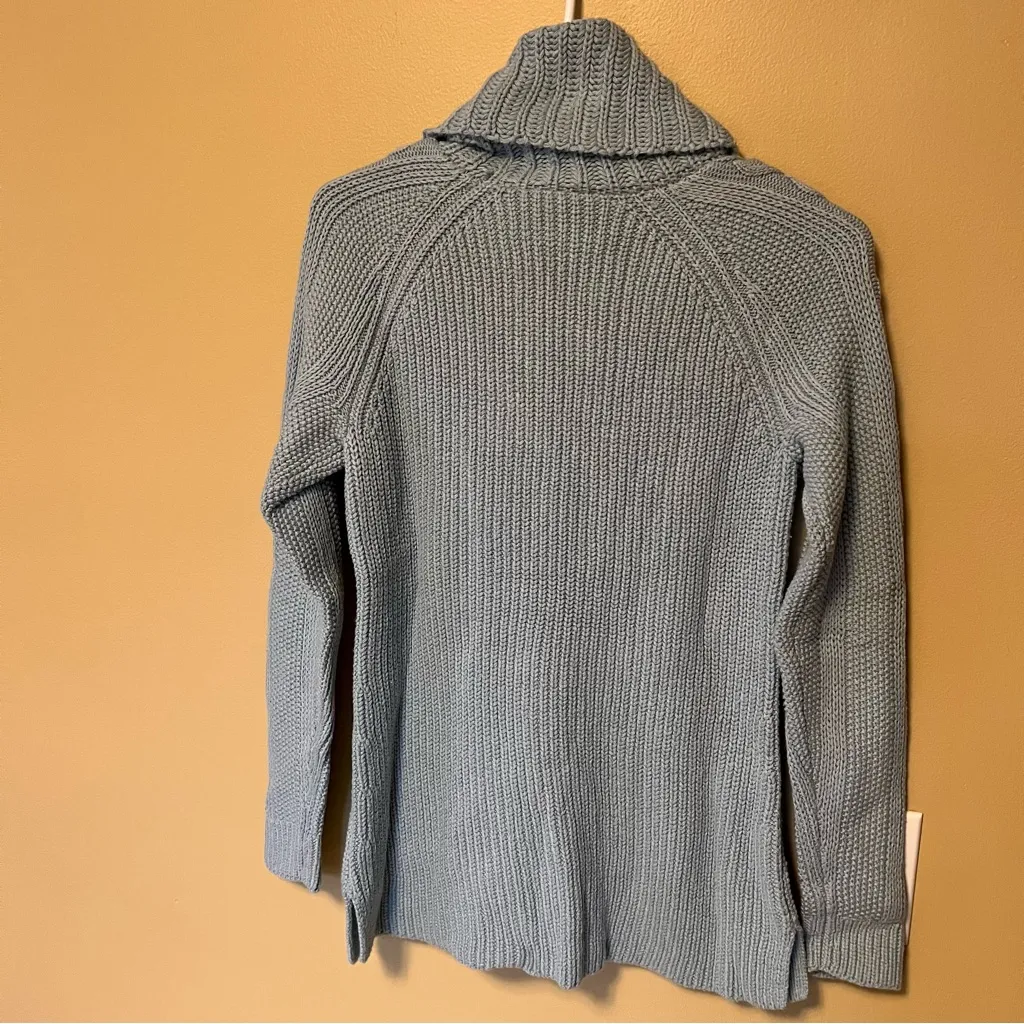 Talbots Light Blue Cable Knit Turtleneck Sweater - Image 5