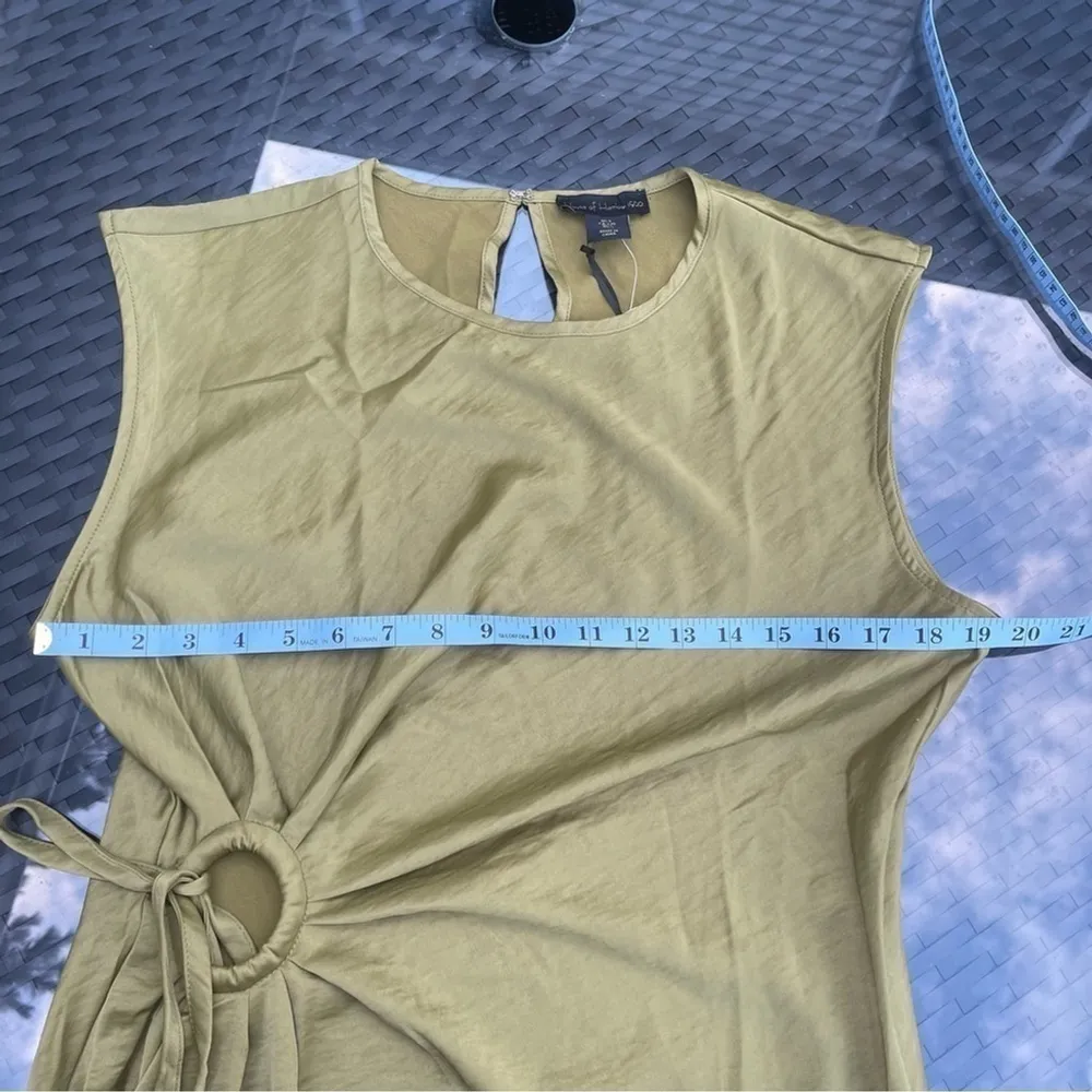 House of Harlow 1960 x REVOLVE Green olive satin long keyhole maxi dress Sz L Size L - Image 7