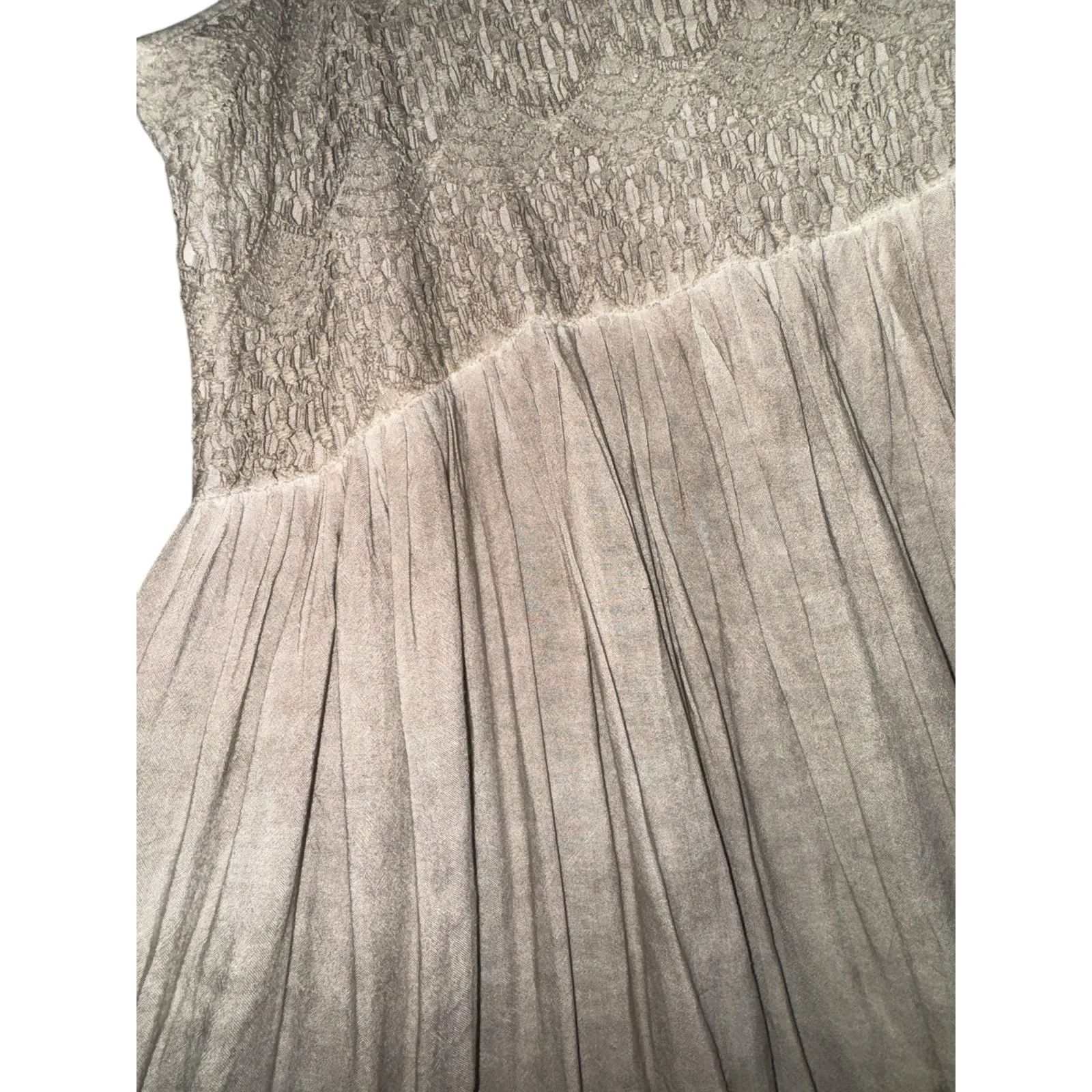 Oddy Grunge Fairy Dress Women's Medium Boho Hippie Flowy Whimsical Cami Lace Gray - Image 8