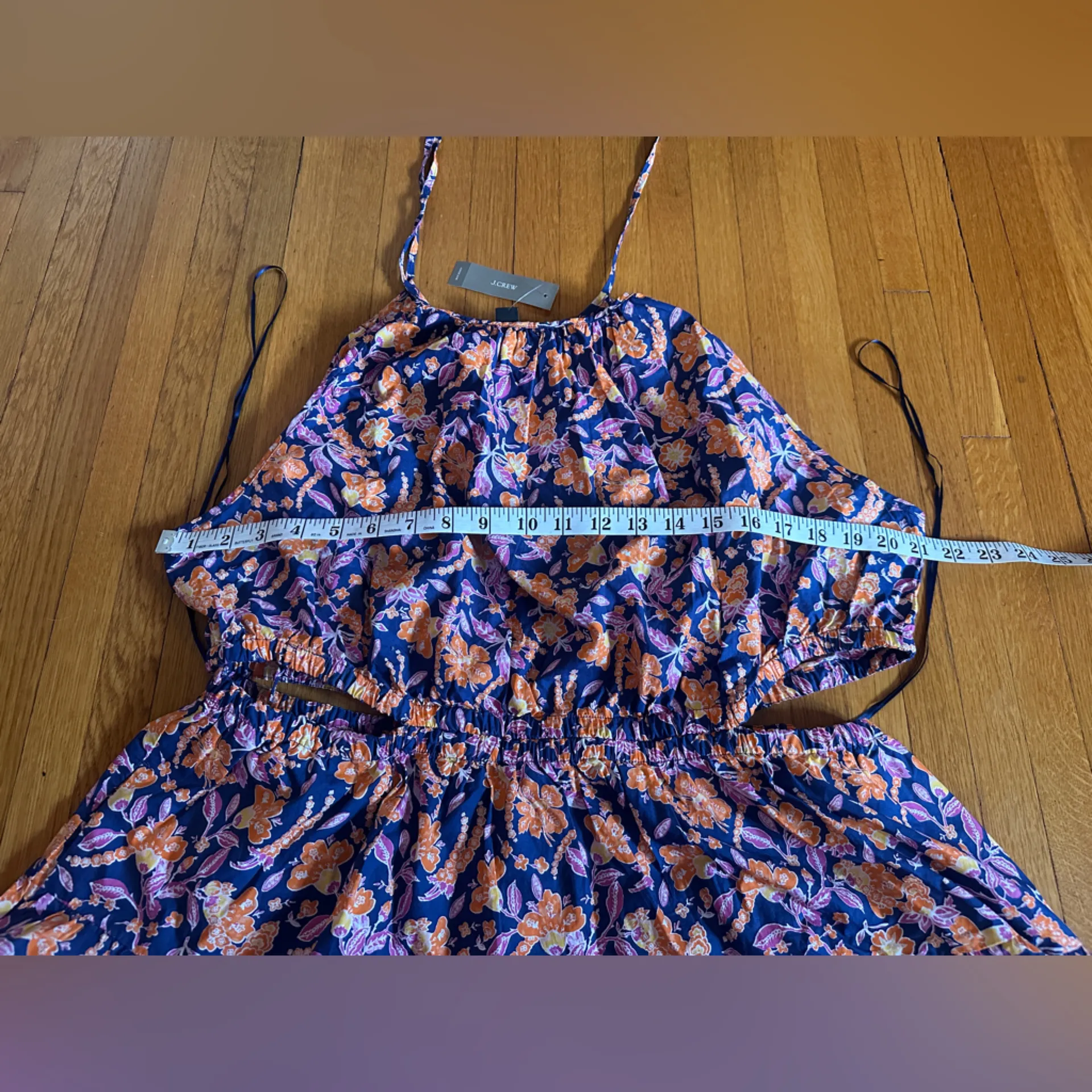 J. Crew Harbour Floral Side Cutout Cotton Maxi Dress, Size 3X, NWT - Image 7