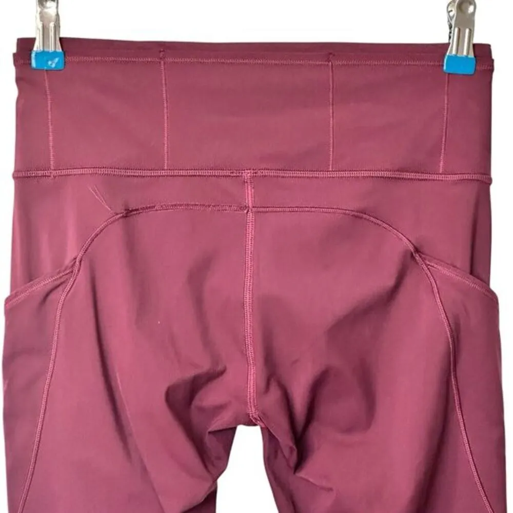 Lululemon Fast Free High Rise Legging Burgundy‎ Size 6 LW5CFSS - Image 8