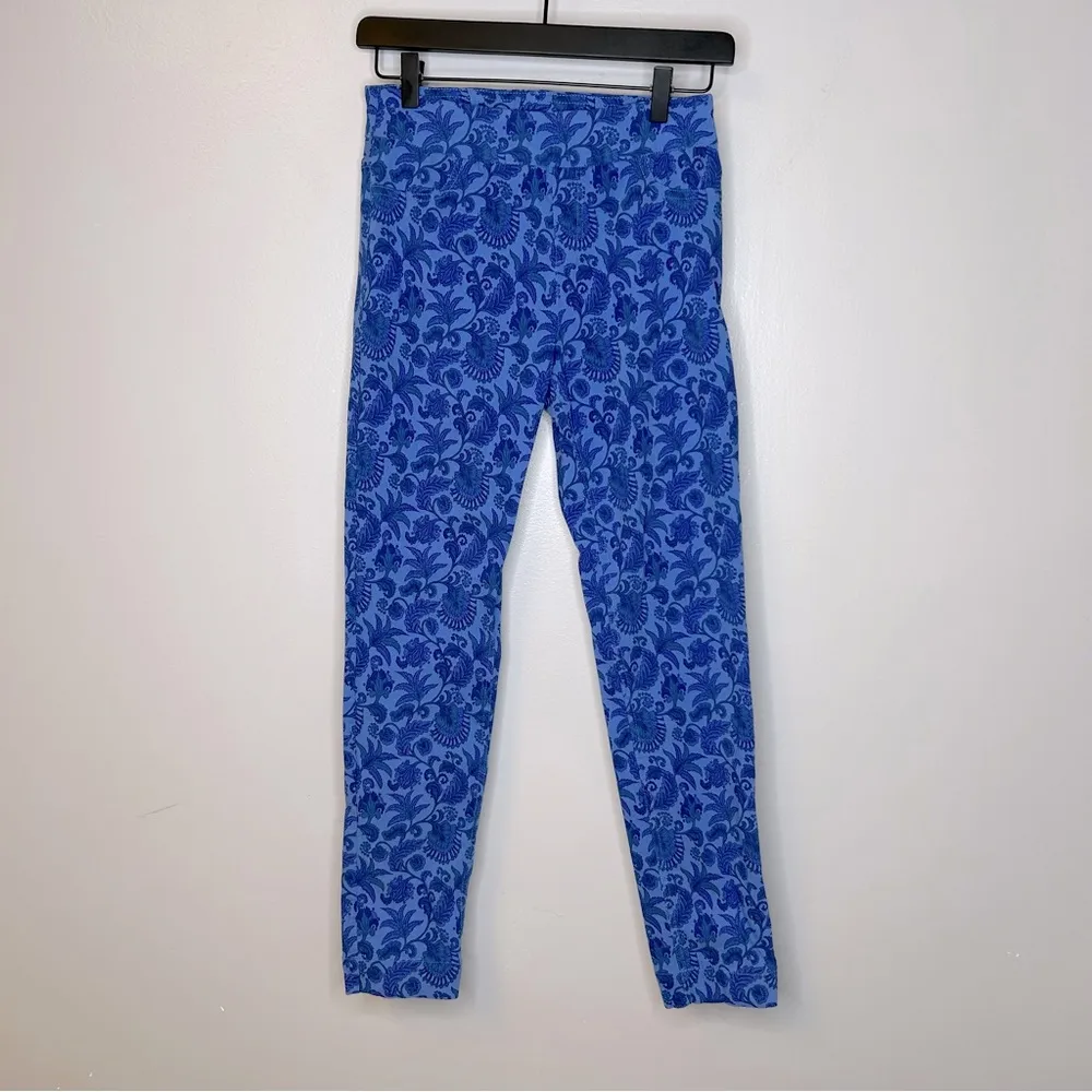 Soft Surroundings Printed Superla Stretch Blue Floral Pants Size S - Image 3