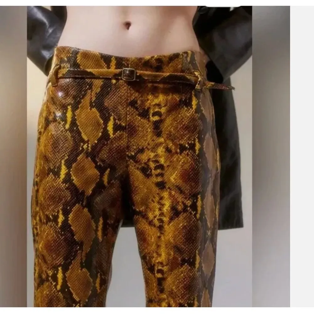 NWOT Urban Outfitters  Leah Faux Leather Snake Print Pant - Image 6