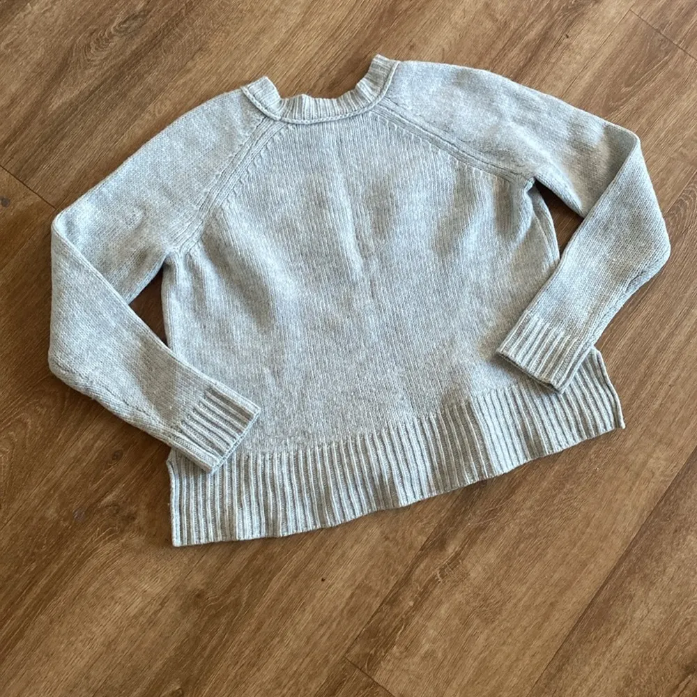 Madewell Merino Wool Blend Women's Sweater Small El Rancho Cropped Boxy Grey - Image 6
