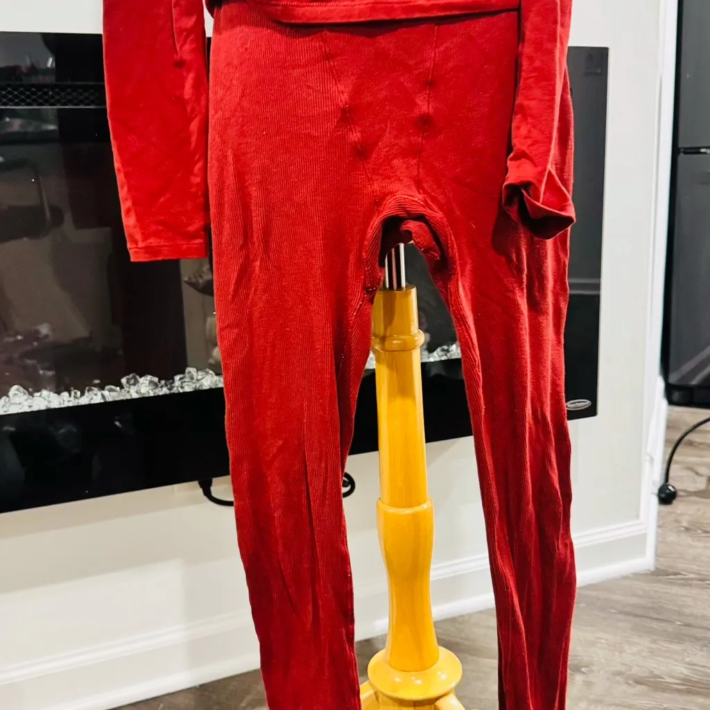 SKIMS Ribbed Leggings and Cotton Long Sleeve Jersey T-Shirt Set - Image 10