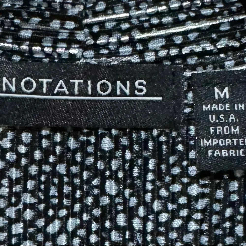 Notations Woman's Medium Long Sleeve Cardigan Blouse with attached Tank Sequins - Image 2