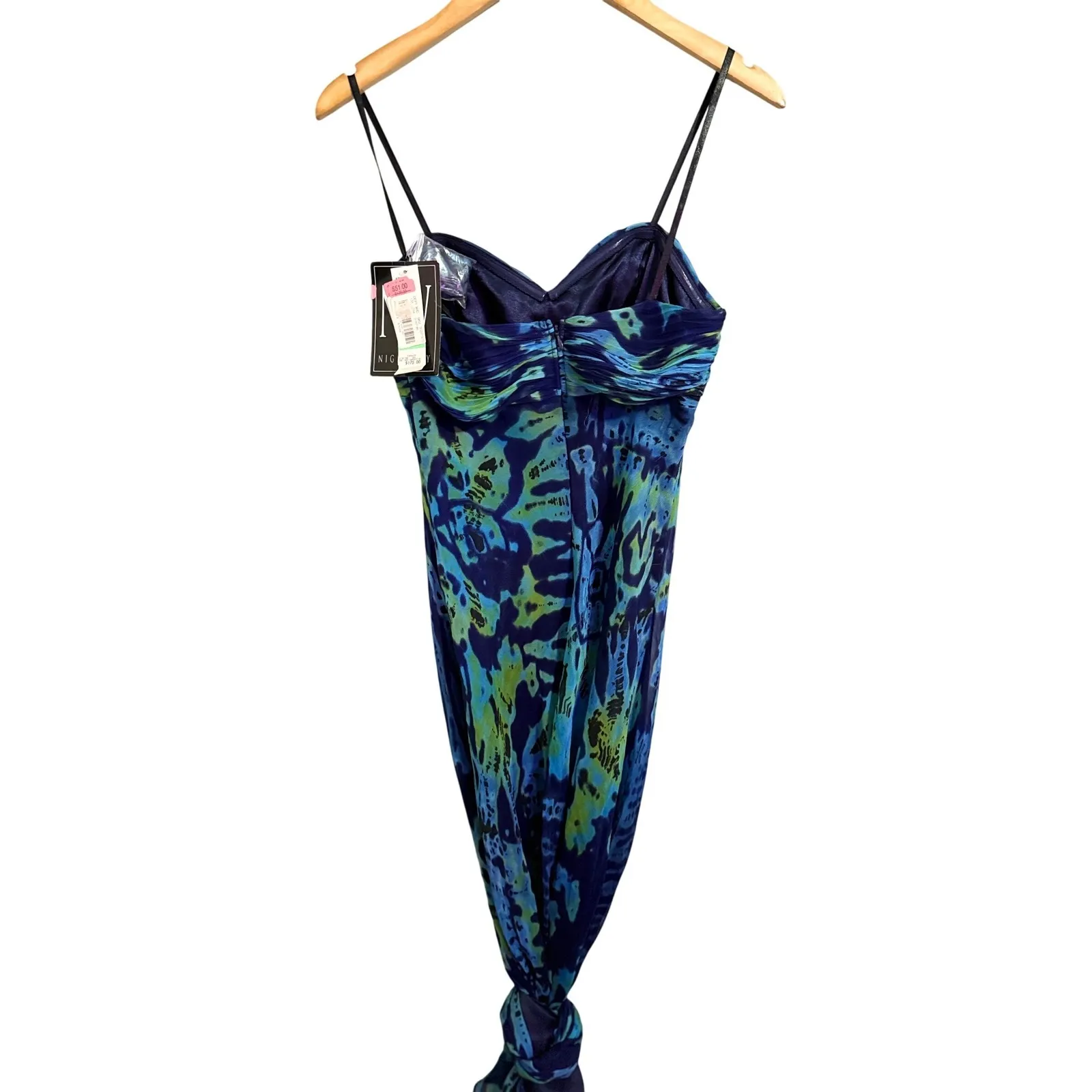 Nightway Women's Strappy Ruched Ombre Maxi Dress Size 8 Blue - Image 2