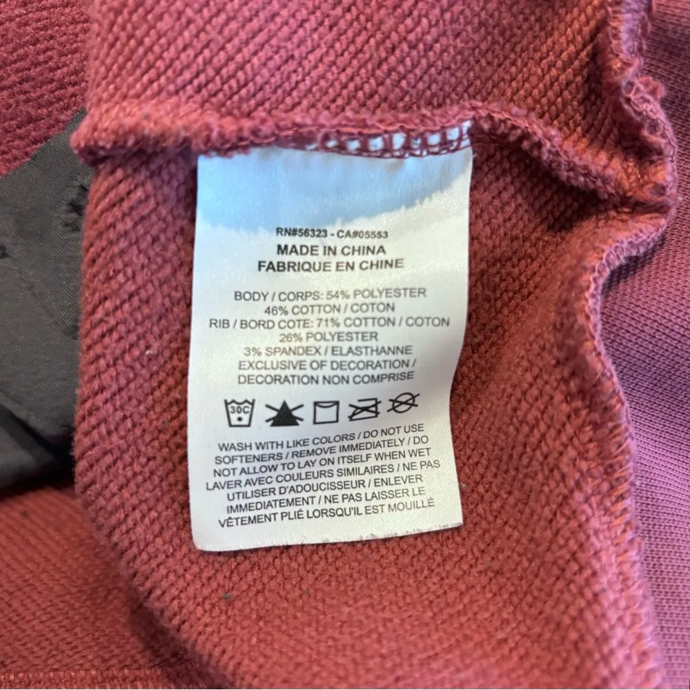 Women's Nike maroon red Dri-fit fleece cropped training sweatshirt size large - Image 8