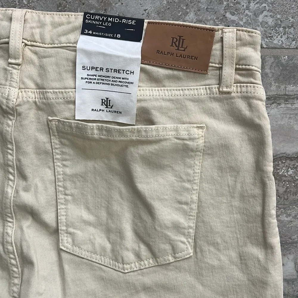 Lauren Ralph Lauren Curvy Mid-Rise Skinny Leg Jeans, Size 18, W34 L30 New w/Tag - Image 5