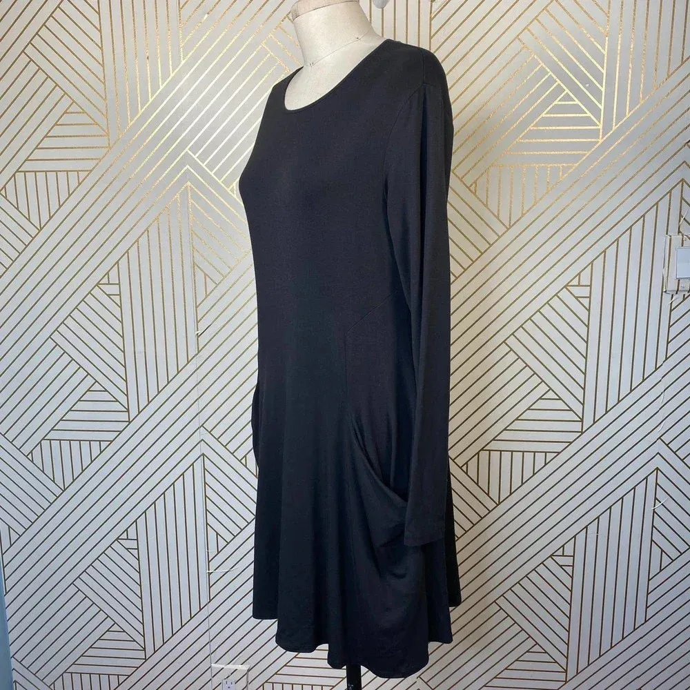 Betabrand Sweatshirt Jersey Travel Dress Black‎ - Image 6