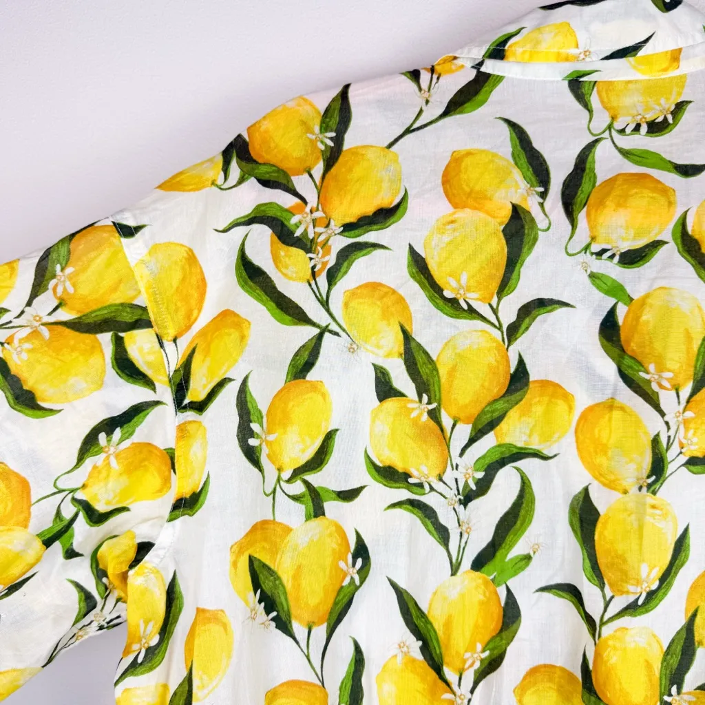 J. Crew Cinched Shirt Dress in Limoncello Cotton Voile Size Small - Image 10