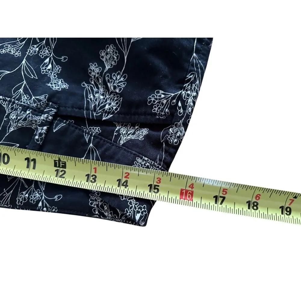 Old Navy Pixie High Rise Pants Floral Print Straight Leg Size 4 Regular - Image 5