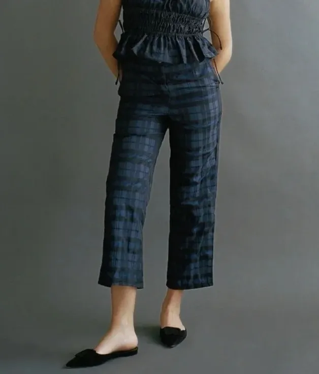 Ciao Lucia Pietro Woven Taffeta Pant Sapphire Womens Blue Size Small Made in La White - Image 13