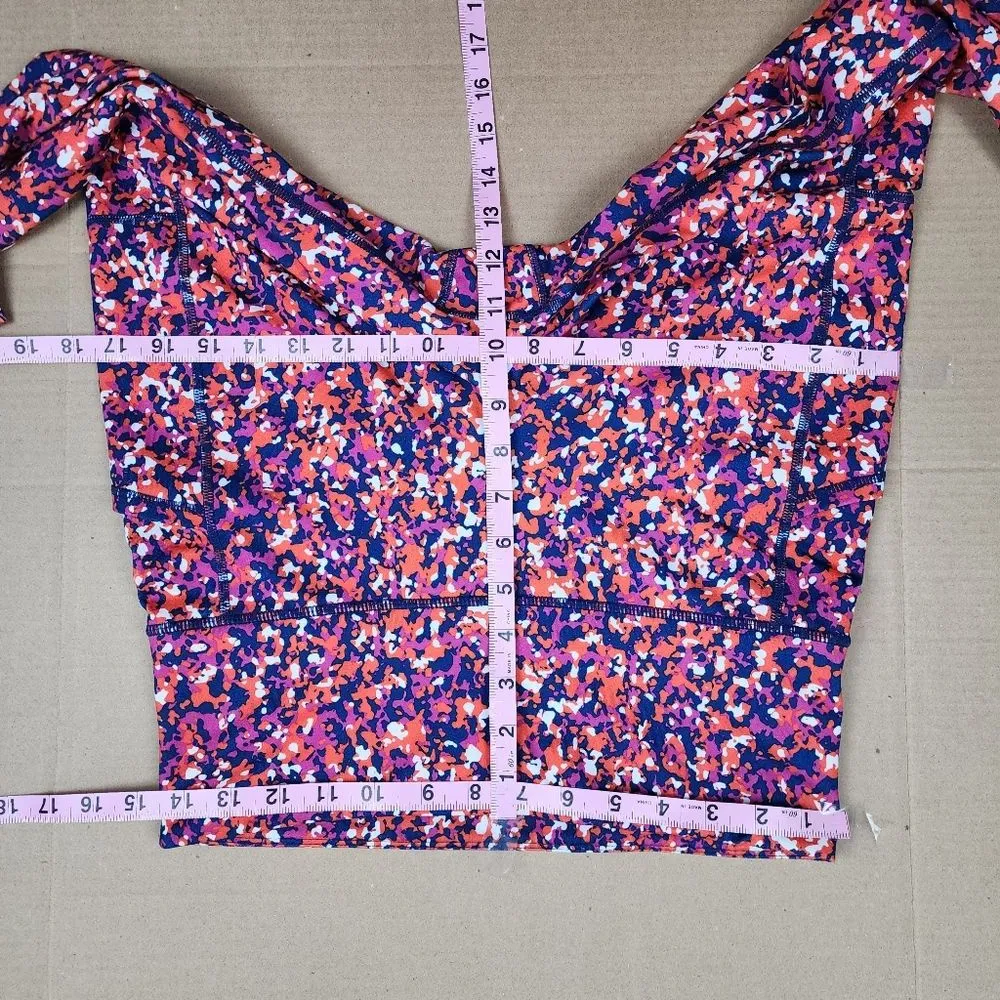 Ideology Compression Side-Pocket Cropped Leggings Multicolor Abstract Pattern M - Image 7