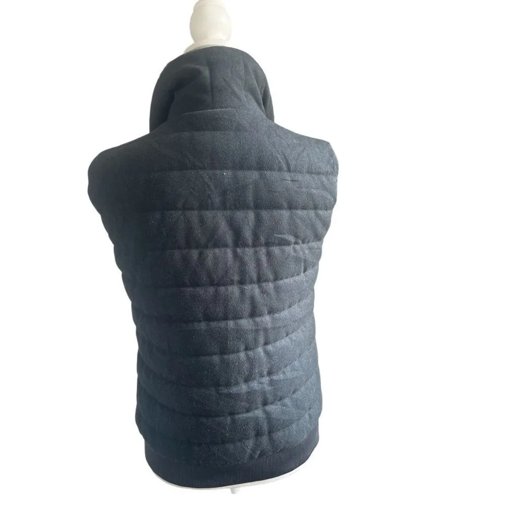 Patagonia Women’s Vagabunda Quilted Fleece Neck Puffer Vest Dark Gray S - Image 3