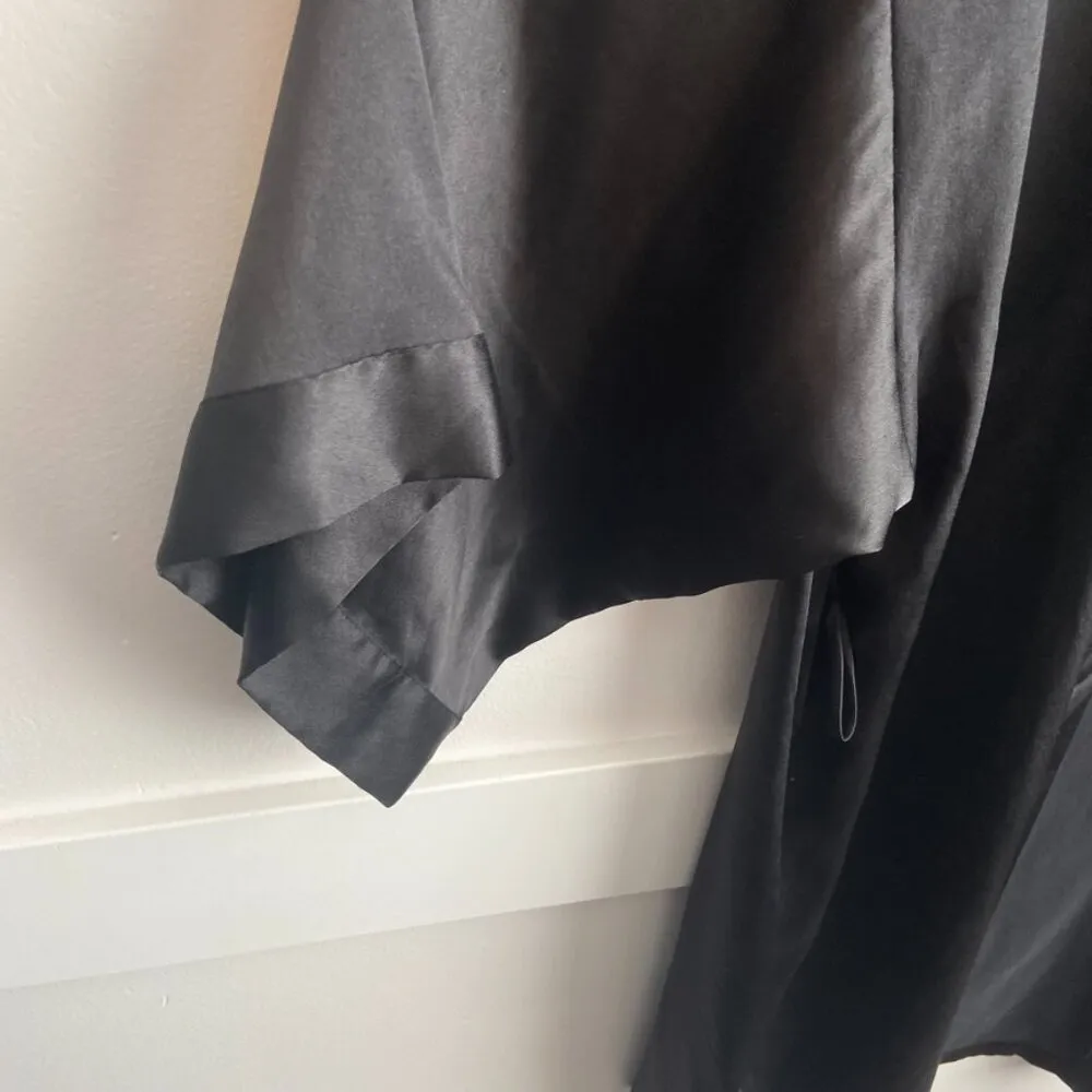 Victoria's Secret Black Satin Midi Robe - Image 6