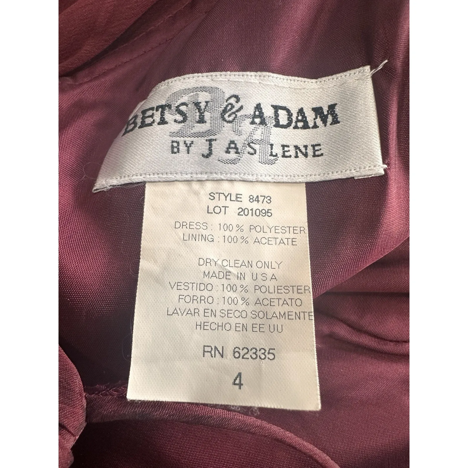 Betsy & Adam burgundy maxi dress size 4 - Image 9