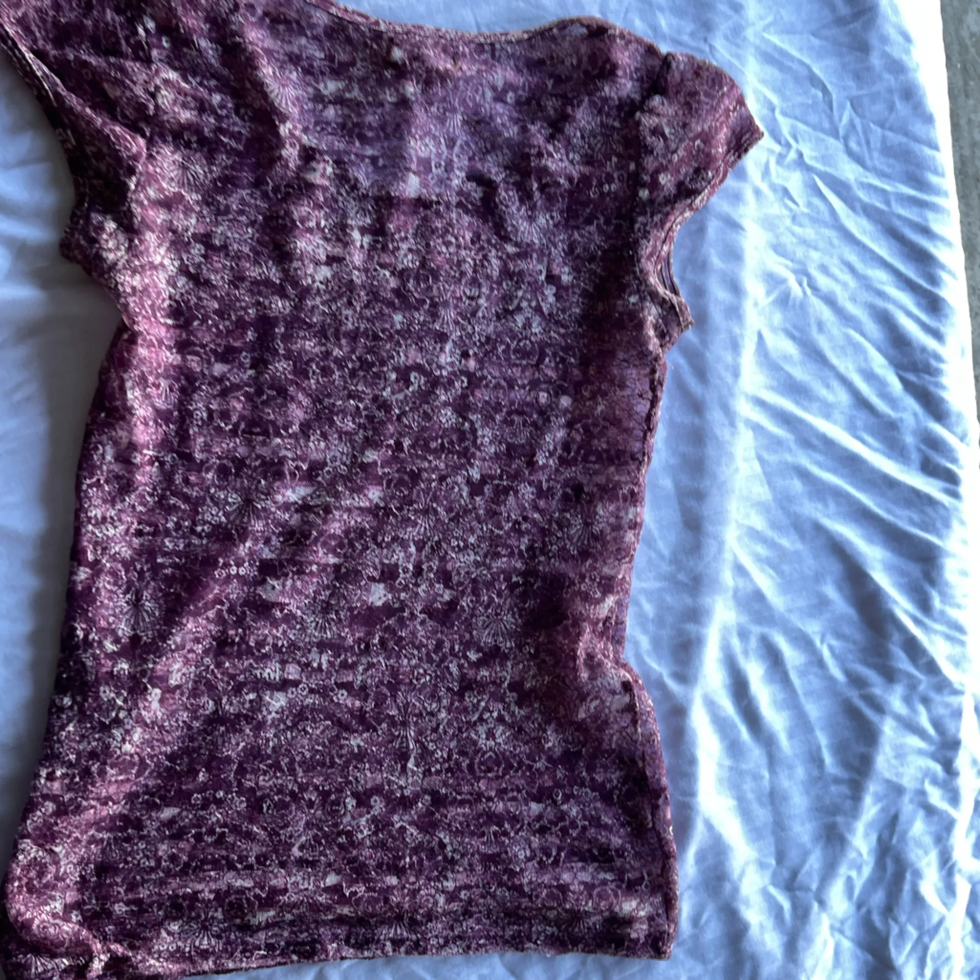 Vintage Mudd Womens Road Trip T-Shirt Purple Polyester Blend Tee sz L - Image 9