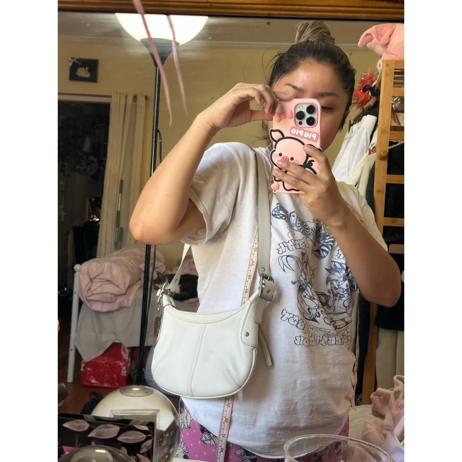 Coach Soho Mini Hobo Leather Shoulder Bag Y2K Adjustable straps - Image 6