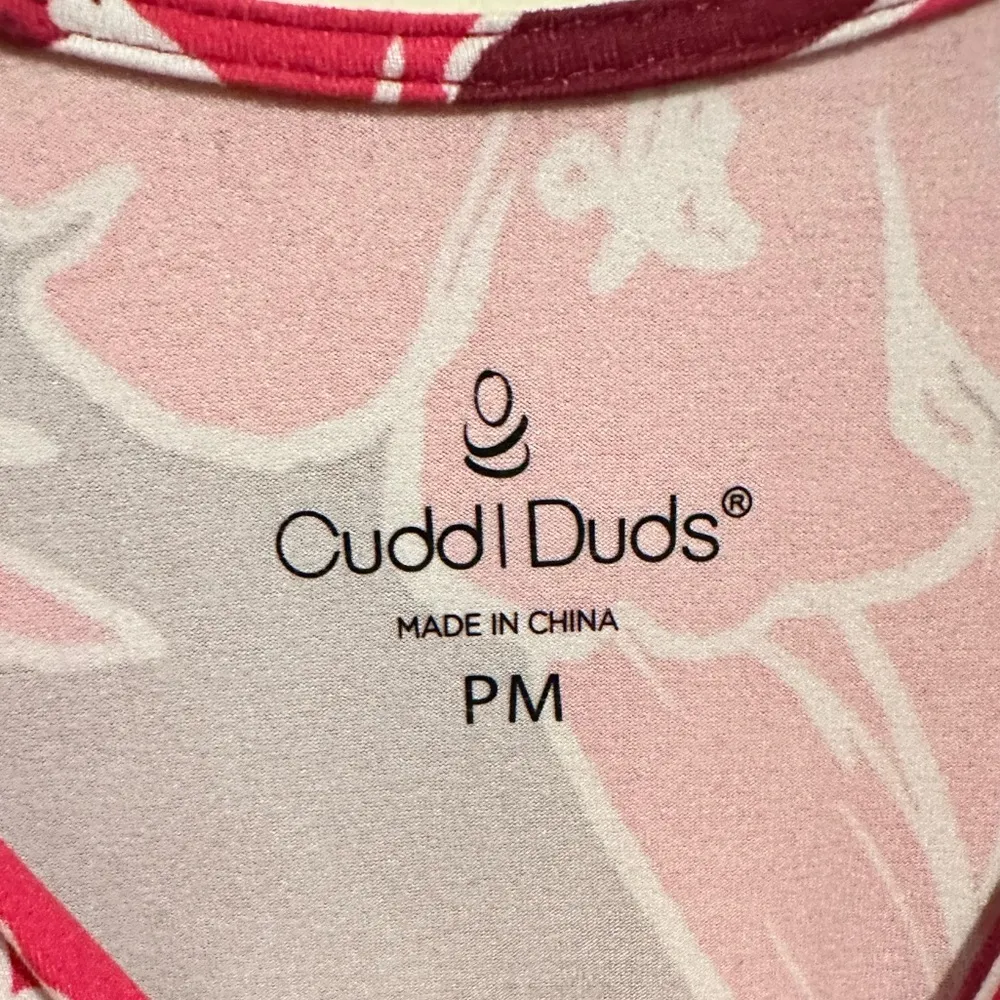 CUDDL DUDS Floral ONE PIECE Short Sleeve Jumpsuit Red Pink White PM - Image 7