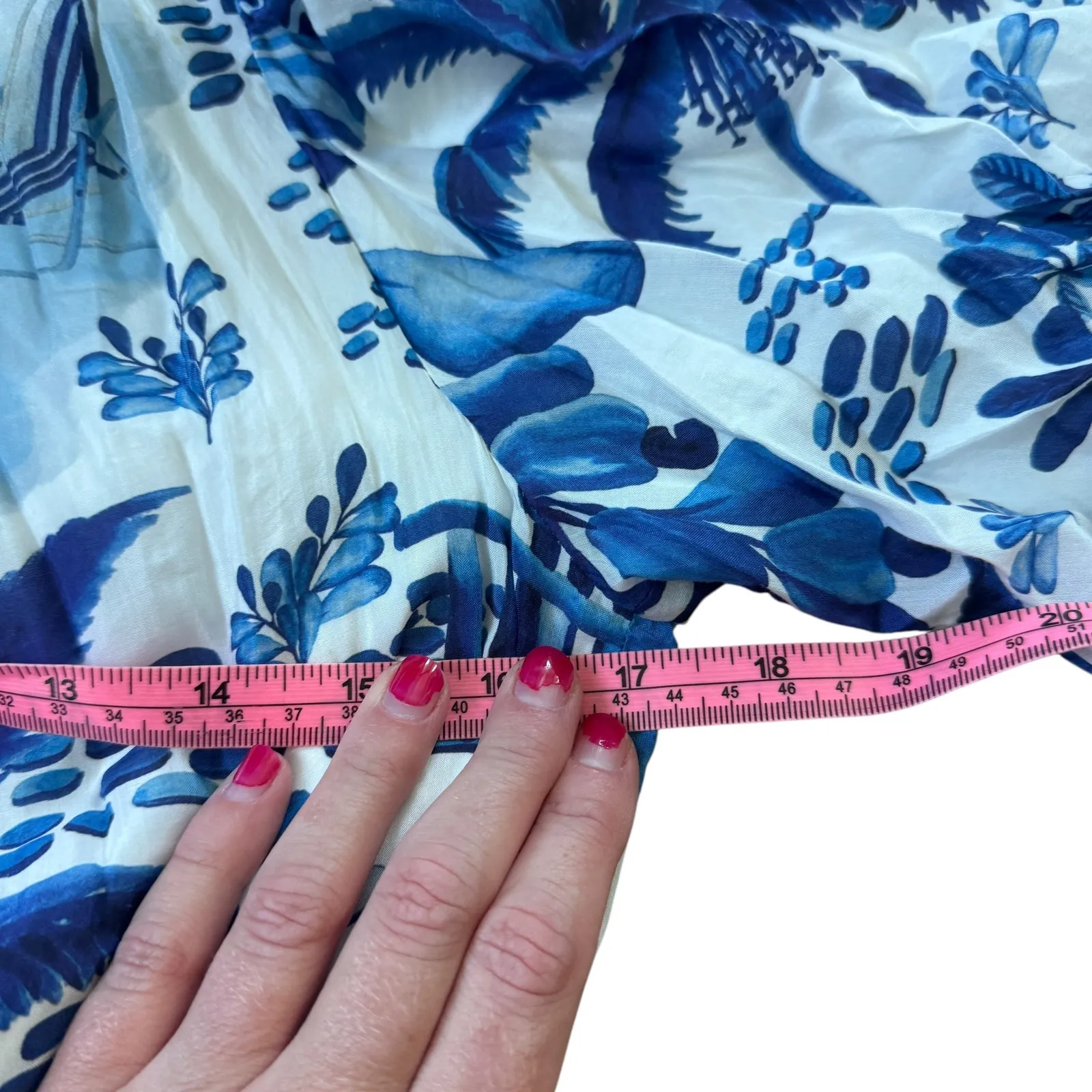 Farm Rio Sweet Rio Mini Dress Blue White - Image 12