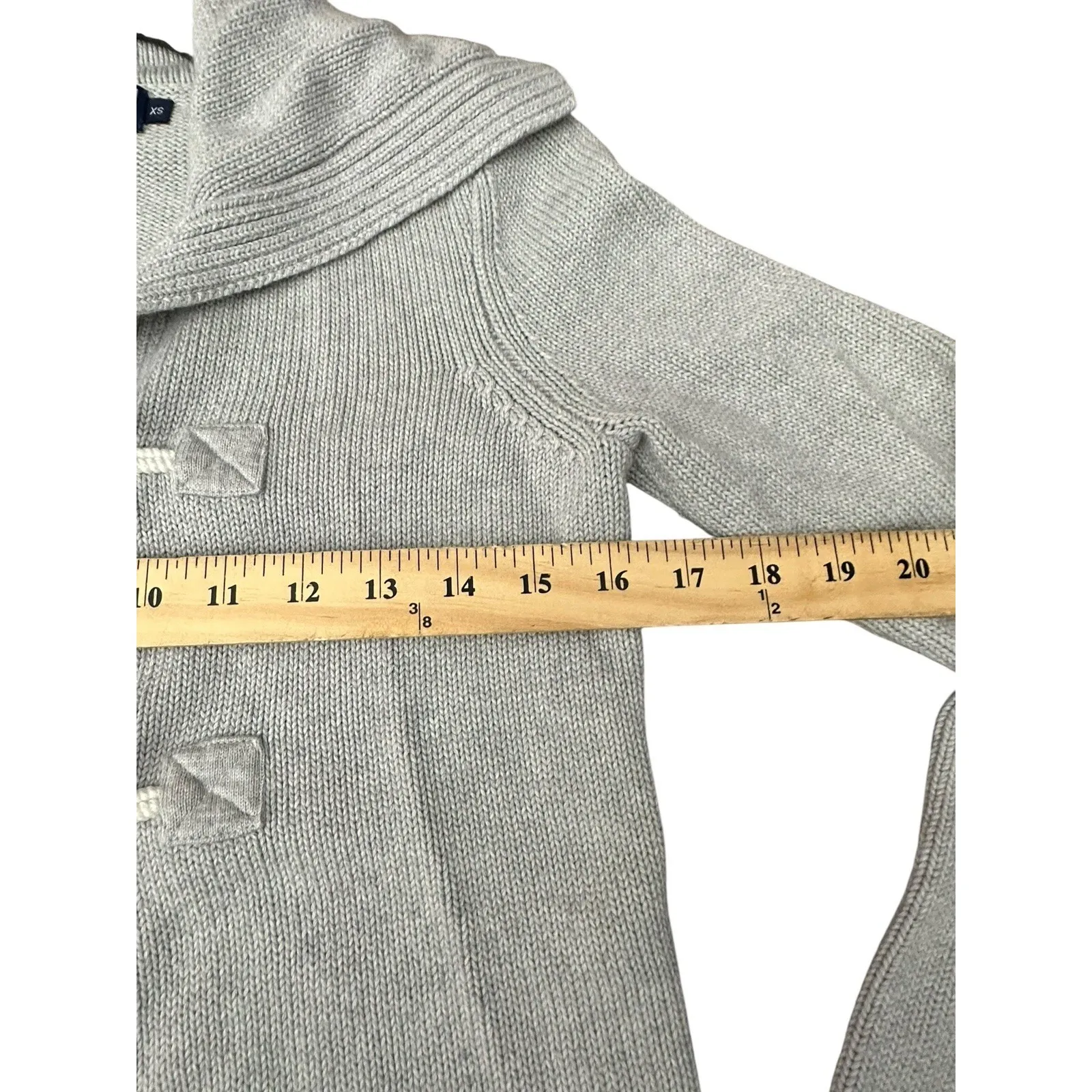 Vineyard Vines Womens XS Long Toggle Button Cardigan Sweater Grey Cashmere AB4-1 - Image 3