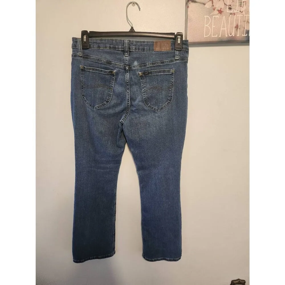 Lee Jeans Size 12P Petite Mid Rise Bootcut Stretch - Image 3