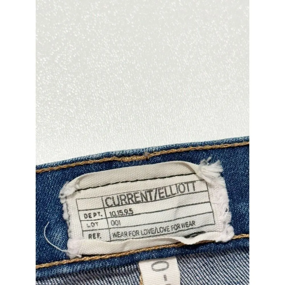 Current/Elliott  Womens The Stiletto Niagara Destroy Skinny Jeans‎ Blue Size 28 - Image 2