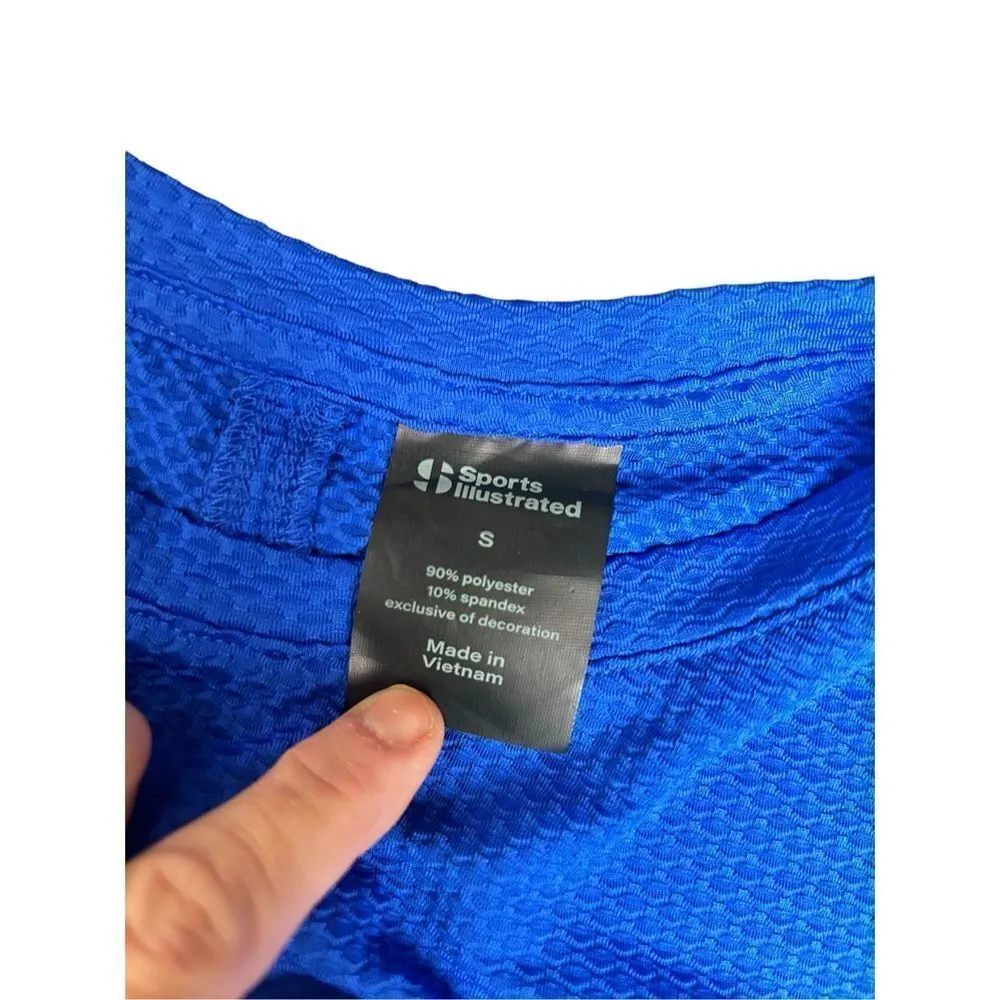 Sports illustrated sz small new activewear top cutout back cobalt blue crop NWT - Image 4