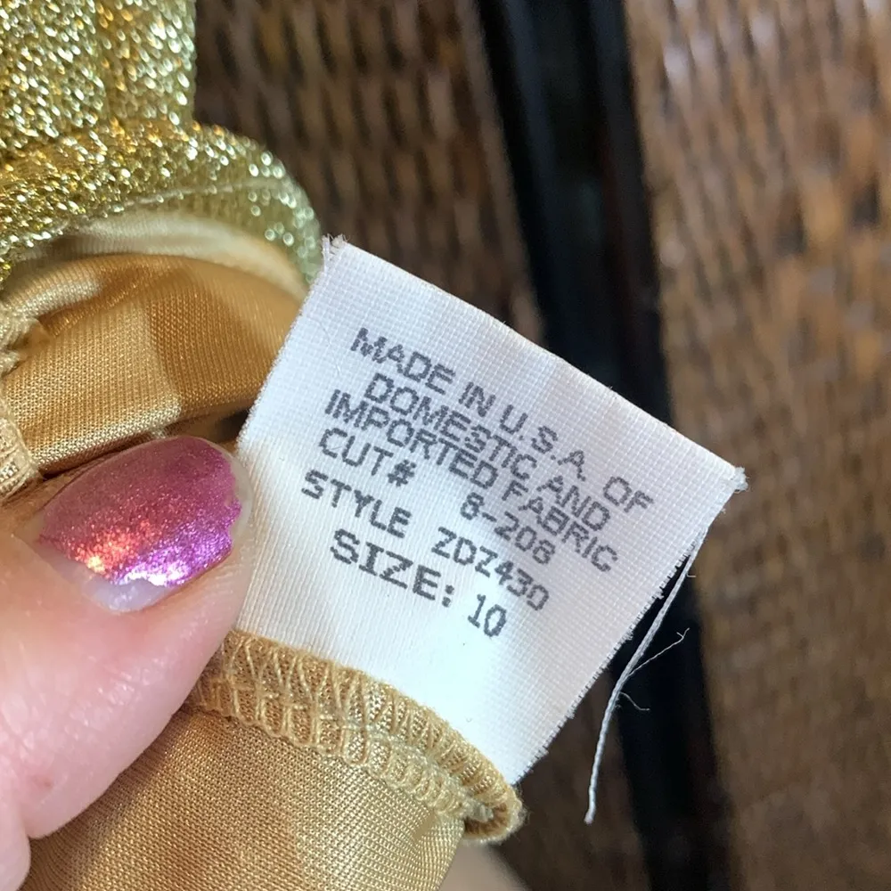 Vintage David Meister Gold Top Size 10 - Image 5