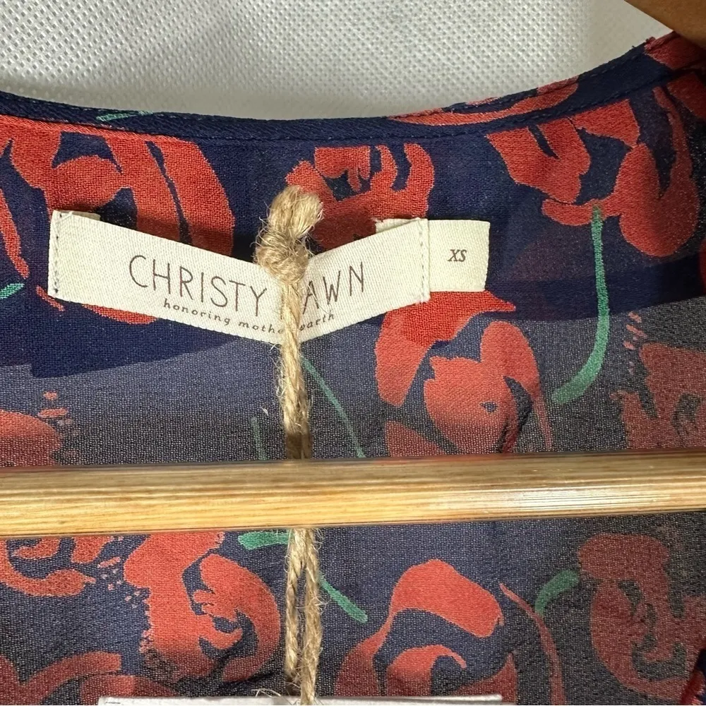 Christy Dawn The Daisy Midi Dark Floral Dress in Rose Bloom Size XS - Image 7